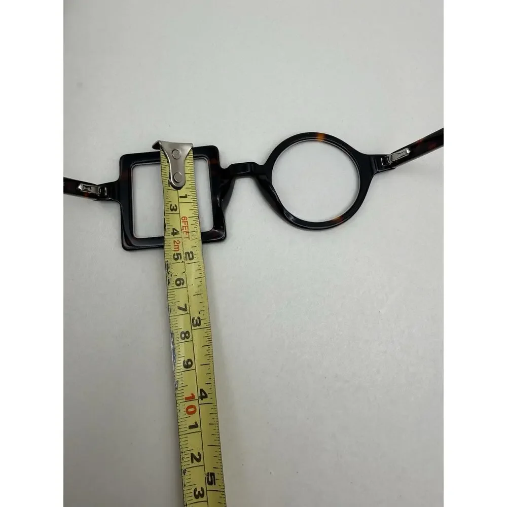 Square Round Paola Tortoise Reading Glasses Flexible Hinge Comfort UNUSED *READ - Picture 6 of 11
